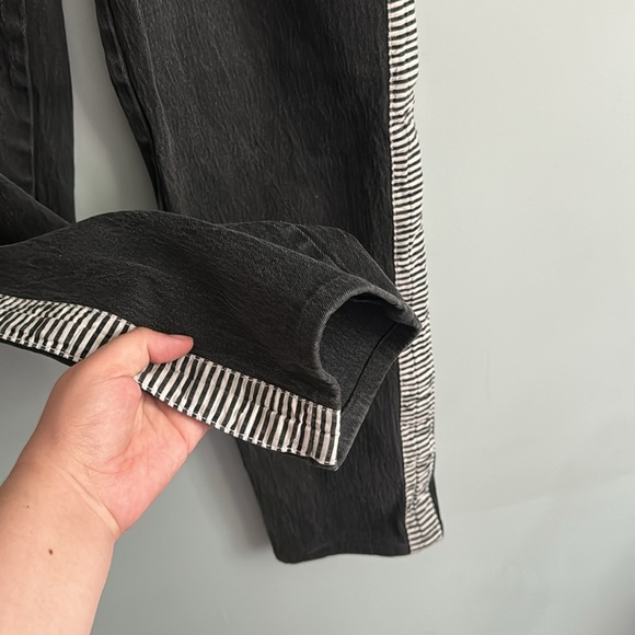 Corniche Black Jeans Size 31 Striped Side Trim Style 97-31200 Y2K Retro Look - Picture 2 of 8